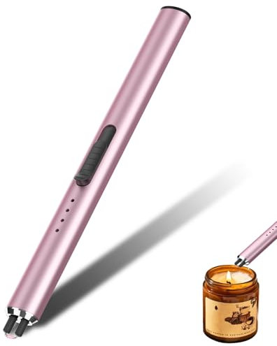 Accendino elettrico GeeRic, Arco Elettrico Accendino da Cucina USB Ricaricabile Blocco di Sicurezza Senza Fiamma Antivento Accendini ad Arco per Candele,BBQ,Caminetti,Campeggio