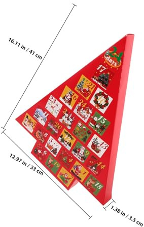 Cabilock Papier Adventskalender Boxen für Weihnachtsfeier DIY Tages bis Weihnachten Countdown mit Schachteln für Süßigkeiten Geschenkboxen zum Basteln für Familie und Freunde