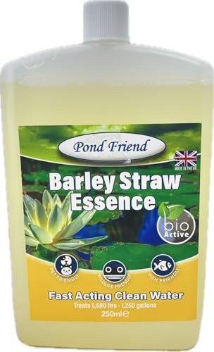 Pond Friend Bio Barley Straw Essence 100% Natural Green Water Algae & Blanketweed Control Works Using Friendly Bacteria That Consume Nutrients Starving Algae For Clearer Cleaner Water 250ml 5,680L