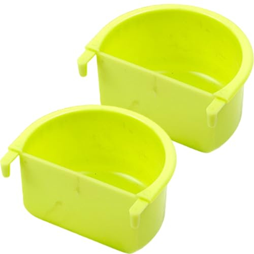 Accessori per gabbie per uccelli | Ciotola per cibo per uccelli da 2 pezzi, mangiatoia per gabbia sicura, ciotole piccole per, vassoio per cibo robusto per piccoli animali Conuri Budgie