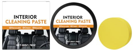 Sulxyi Detergente per Interni Auto, Formula Risparmio di, 6,5 x 2 cm, detergente per Interni Auto, cruscotto, Spugna Inclusa, per Camion e berline