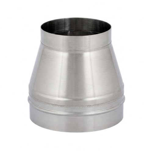 MAKA Comignolo Conico, Terminale in Acciaio Inox per Canna Fumaria Camino Stufa a Legna Pellet e Gas, Cappello Antipioggia Aspirafumo Conico(Ø 350 mm)