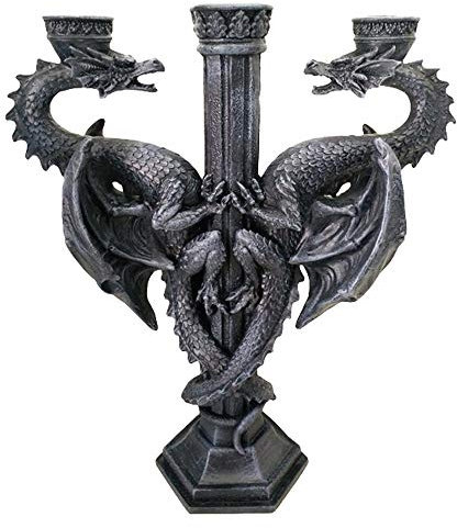 Nemesis Now Dragon's Altar Candle Holder 33cm Black
