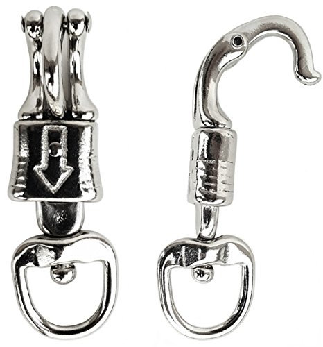 Set of 2 Nickel Quick Release Panic Snap W/Round Swivel 1 X 4-1/2