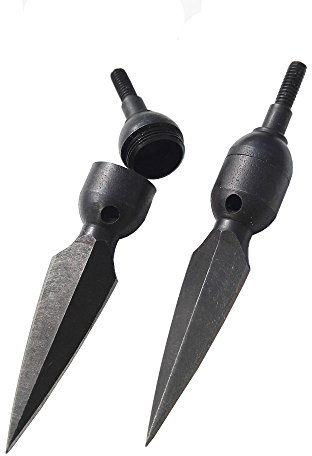 Archery Hunting Whistle Broadheads Metal Traditional Arrowheads Screw in Arrow Tips Arrow Point 3 Pack for Outdoor Hunting Shooting
