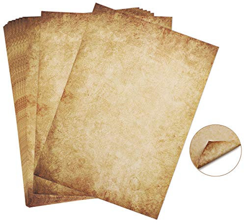 60 Blatt Briefpapier Altes Papier Vintage Absofine Alt Casanova Mittelalterliches Briefpapier DIN A4 Beidseitig 100g