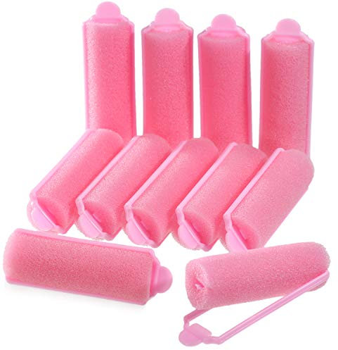 36 Stücke Schaum Schwamm Lockenwickler Flexible Haar Styling Lockenwickler Schwamm Lockenwickler für Haar Styling (Rosa)