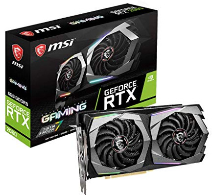 MSI Gaming GeForce RTX 2060 6GB GDRR6 192-bit HDMI/DP Ray Tracing Turing Architecture VR Ready Tarjeta gráfica (RTX 2060 Gaming 6G)