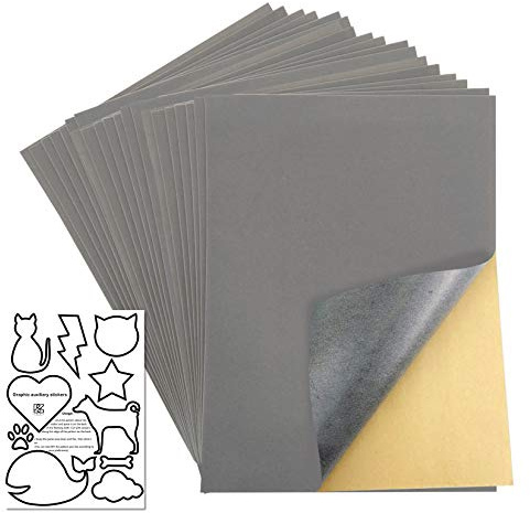 20 Stück selbstklebende Samtbeflockung(Space Gray) | beflockter Stoff ，für Schmuckkästchen, selbstklebende Samtbeflockung,30 x 22,5 cm
