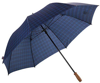 EuroSCHIRM Birdiepal Classic W2CL4 Golfschirm Regenschirm Langschirm Durchmesser Ca. 133cm Glasfasergestell Manueller Öffner mit Nussbaum Griff Inklusive Schirmhülle