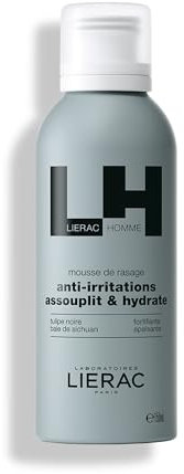 Lierac Homme Schiuma da Barba Anti-irritazioni, Idratante e Lenitiva, per Tutti i Tipi di Pelle, Formato da 150 ml