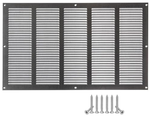 500x300mm Metalica Rejilla de Ventilación con Mosquitera - Galvanizado