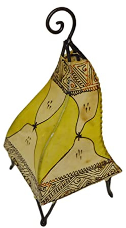 Henna Lamps & Sconces Moroccan Hand Made Leather lamp Henna Tattoo African Yellow Beige