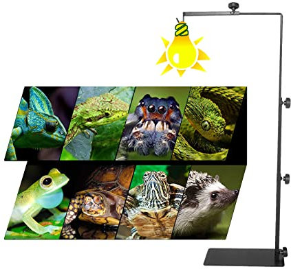 ATB-GIFT Reptilien-Lampenst?nder, Verstellbare H?he Lampenst?nder, Reptilienlampenst?nder f¨¹r Reptilien, Schildkr?ten, Tausendf¨¹?ler, Spinne(GR?SSE:Gro?)