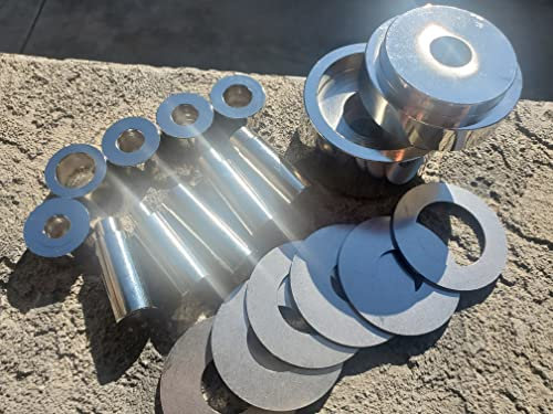 USAReplacementparts Coin Ring Puncher & Spacer Set | Punch Hole Metal Sheets Jewelry Making Tools | 5 Punches Ring Making Tool Made in USA | Centering Coin Punching Kit - 2.5 Pounds