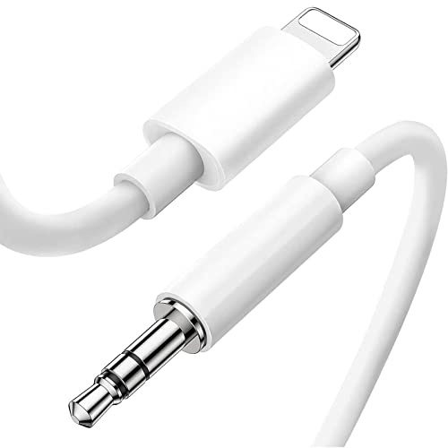 PUONBSR Aux Cable for iPhone in Car, 3.5mm Aux Cord Aux lead Compatible with iPhone 14/14 Pro Max/13/12 Pro/11/11Pro/X/XS/XR/SE/8/7 Works for Car Stereo/Headphones/Speaker Support All iOS System -1M