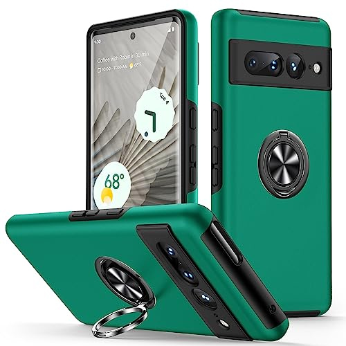 KOVASIA for Google Pixel 7 Pro Case with Kickstand, Military Grade Shockproof Case for Pixel 7 Pro, Support Magnetic Car Mount, Anti-Scratch Protective Phone Case for Google 7 Pro, Green