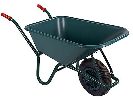 La zappa Schubkarre mit lackierter Wanne und pneumatischem Rad 75 l