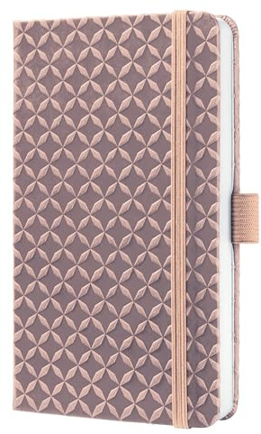 Sigel Notizbuch Jolie A6 liniert Tagebuch Rosé Hardcover | JN136, Gummiband, Stifteschlaufe, Einstecktasche, vegan, nachhaltiges Papier
