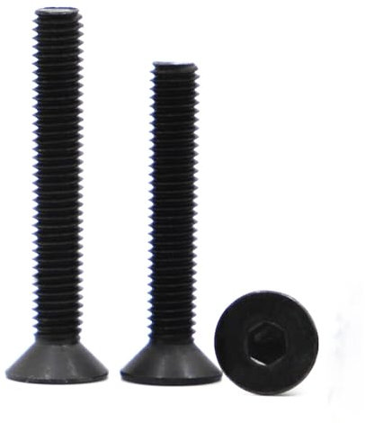 5–50 Stück M2 M2,5 M3 M4 M5 M6 M8 M10 M12 Schwarz Stahl 10,9 Sechskant Innensechskant Flachkopf Senkkopfschraube(Color:40mm,Size:M10 5pcs)