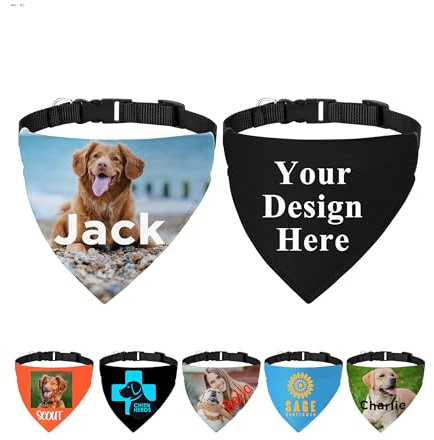 Hundehalstücher mit Schnalle, Name, Foto, Logo, personalisierbar, Dreiecks-Lätzchen, Halstuch, Haustierkostüm, Zubehör für kleine, mittelgroße und große Hunde, Welpen, Katzen, Größe S