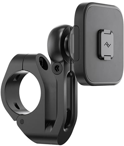 Peak Design Mobile Motorcycle Bar Phone Mount V2, Non-Charging, SlimLink Mounting Technology, Rigid Arm, Fits a Variety of Handlebars (7/8-1.25 Diameter), Vibration Isolator, Motorcycle Phone Mount
