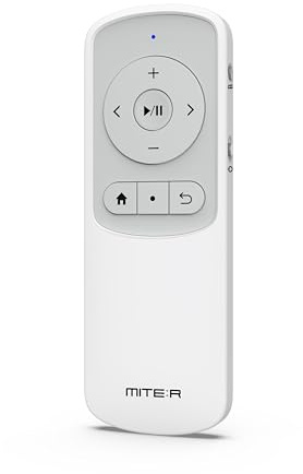 Bluetooth Remote Control Page Turner Clicker for Boox, e-Reader, TikTok Scrolling, YouTube Shorts, Reels, Camera, for iOS iPad iPhone, Android Galaxy Phone Tablet (White)