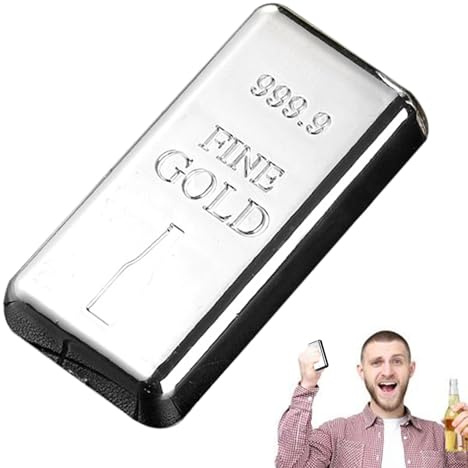 Abrelatas de bebidas, abrelatas de cerveza con barra dorada, forma de ladrillo dorado, abrelatas manual fácil, abrelatas portátiles para vino, cerveza, refrescos, bebidas
