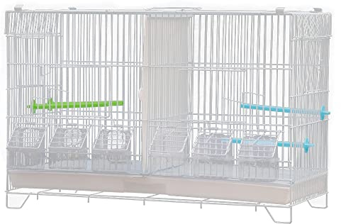 XUANYU Käfig für Vögel, massiv, Vogelkäfig, auf Fuß, Voliere, Vögel, Innen/Außen, Käfig, Vögel, für Wellensittiche, Kanarienvögel, Weiß, 39,5 x 26 x 60 cm