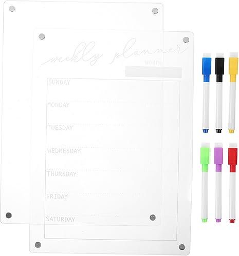 NAMOARLY Kühlschrank-whiteboard Trocken Abwischbare Tafel Magnetische Notizaufgabe Leere Whiteboardtafel Für Küche Erinnerungstafel Notizaufgabe To-do-liste