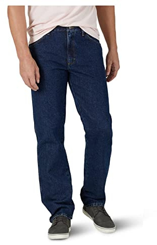 Classic 5-pocket Regular Fit Cotton Jean, Dark Rinse, 38W x 28L