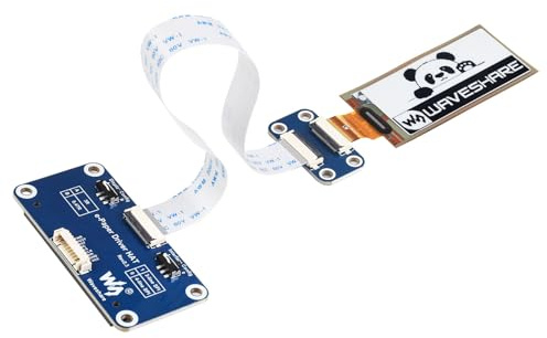 Waveshare 2.13inch Flexible E-Ink Display HAT for Raspberry Pi Black/White Dual-Color 212x104 Resolution E-Paper SPI Interface Embedded Controller Partial Refresh.