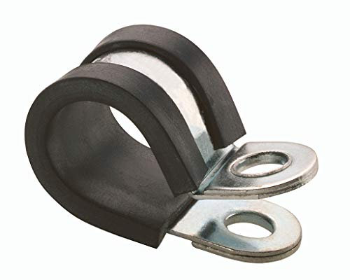 10x Rubber Lined Steel Strong P Clip Clips Hose Pipe Clamps Cable Wire (10mm)