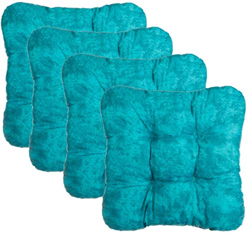 Brandsseller Kissen-Set Sitzkissen Dekokissen Stuhlkissen Zierkissen Stuhlauflage - 4er-Set Türkis