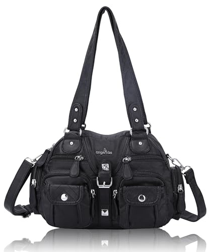 Angel Kiss Handtaschen, Umhängetaschen, Damen, Leder, große Kapazität, Umhängetasche, Damen, PU-Leder, mit verstellbarem Schultergurt, Messenger-Tasche für Büro, Shopping, Reise