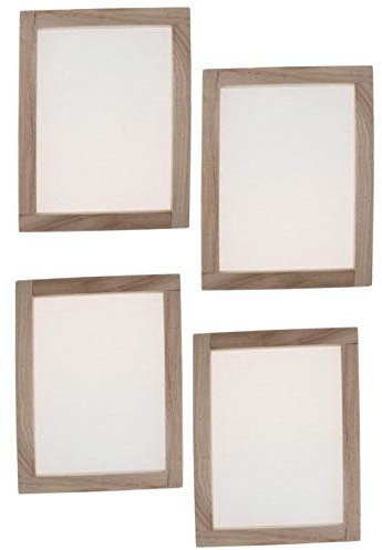 Sanmum 4 Stück Papier Schöpfrahmen, Papierherstellung Rahmen, Papierschöpfsieb, Papierschöpfrahmen für Kinder Teenager Lehren Papierherstellung (20 x 20 cm)