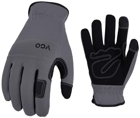 Vgo... Guantes de Trabajo Touch Screen, Guantes Trabajo Ligero para Almacen Entrega Construcción,1 par(NB7581)