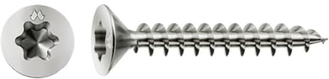 Mustad 46461 Vis Panel-Vit Chromiting Tx, 4 x 50 mm, 500 pièces