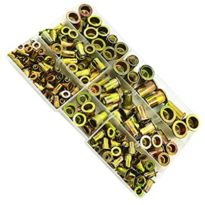 VILLCASE 190pièces Kit Vis-écrous Écrous à Rivets Jeu Écrous à Rivets De Réparation
