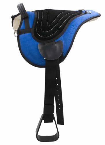 AMKA Soft Seat Bareback Pad Reitpad Reitkissen weich gepolstert mit Sattelgurt, Warmblut