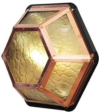 Stilvolle LED Landhausstil Außenleuchte aus Kupfer, Höhe 30cm