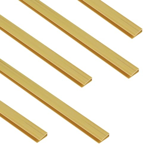 Sekey Lot de 5 profilés de clôture en PVC - 5 pièces x 1 m - Accessoire de protection pour brise-vue en PVC - 1 m par racine - Bambou