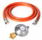 PHYLES Gasdruckregler 50mbar| Gasschlauch mit druckminderer Set| Gasschlauch 1,5M| Schraubanschlüssen 1/4 Links