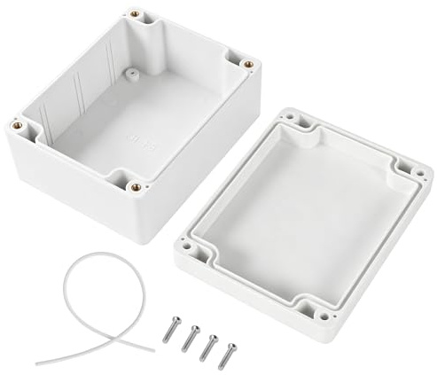 Kopplingsdosa, ABS elektrisk anslutningsbox, vattentät IP65 kopplingsbox, gör-det-själv plastfodral, kopplingsdosa för hölje, strömfördelningsdosa, plastprojekt kopplingshölje, 1,5 x 9 x 5,5 cm