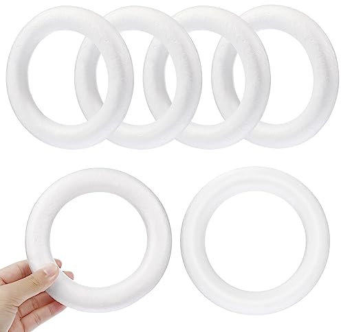 PartyKindom 12stücke Kranzring Bastelkranz Runder Kreis Ornament DIY Kranz Bastelring Material Für Weihnachtskranzornamente Handgefertigte Accessoires Für Junge Mädchen Und Erwachsene