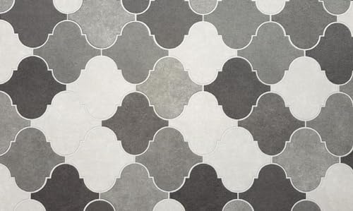 TAPPETIK Tappeto cucina antiscivolo, stampa digitale, ampia gamma di colori e disegni MADE IN ITALY varie misure (52 x 140 cm, Mattonella Grey)