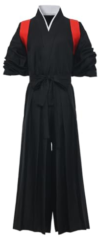 COSDREAMER Kimono de samouraï japonais Hakama pour homme - Costume traditionnel pour Aïkido, kendo, arts martiaux, anime