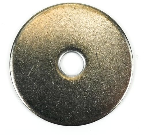 Arandelas de Carrocería Inox A2 – Pack de 25 – Arandelas grandes de amplio diámetro – Varios Ø interiores y exteriores – Para fijaciones en metal, madera y carrocería (6.4X35X1,5)