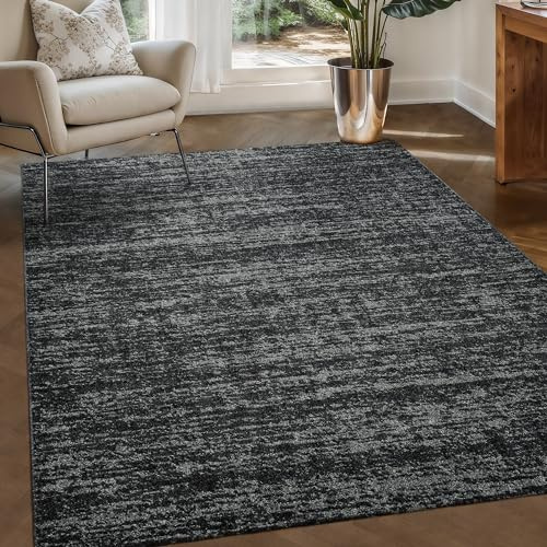 SANAT Oslo Teppich für das Wohnzimmer - Teppich mit modernem Design, Geeignet für Wohnzimmer, Flur, Esszimmer, Schlafzimmer, Küche und Kinderzimmer - Schwarz, Größe: 160 x 230 cm