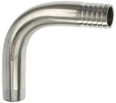 RAMBEX 304 Edelstahl 90 Grad Rohrbogen Pagodenverbinder, Außengewinde Zu Pagodenbogenrohr, Pagodenbogen, 1 Stück(1/2 to 20MM)